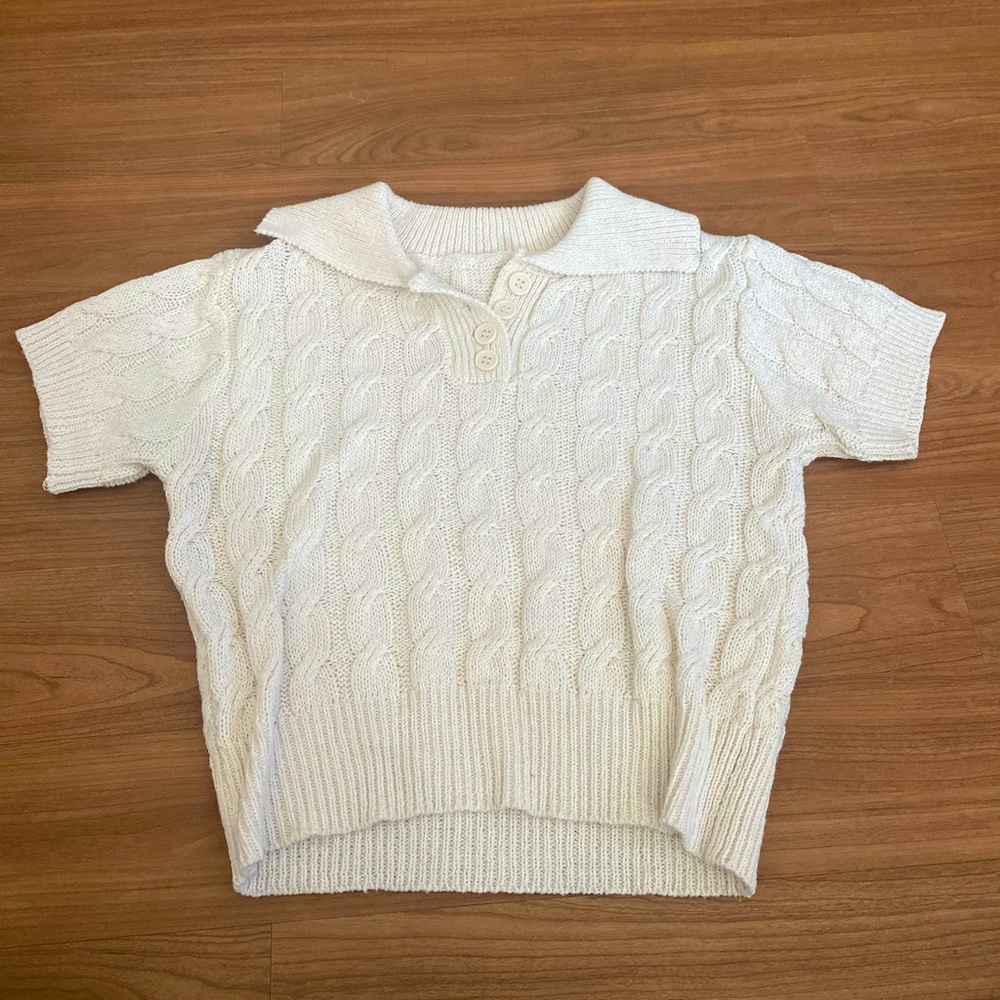 Cream sweater top